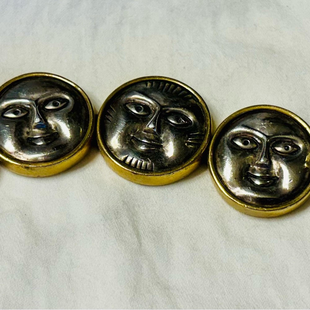 Vaubel Sterling silver and Vermeil gold, Man in the Moon bracelet.